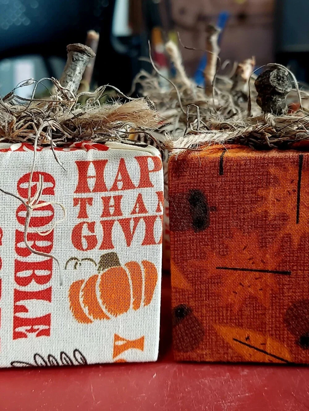 Holiday Harvest Decorative Fabric Pumpkins - Orange